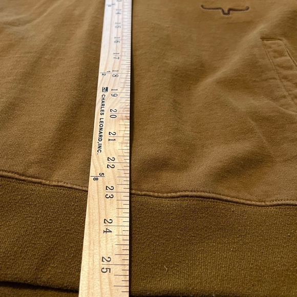 #3128. Kimes Ranch Brown Woman's Hoodie w/Button Detail & Kangaroo Pocket.  Lge - Picture 9 of 10